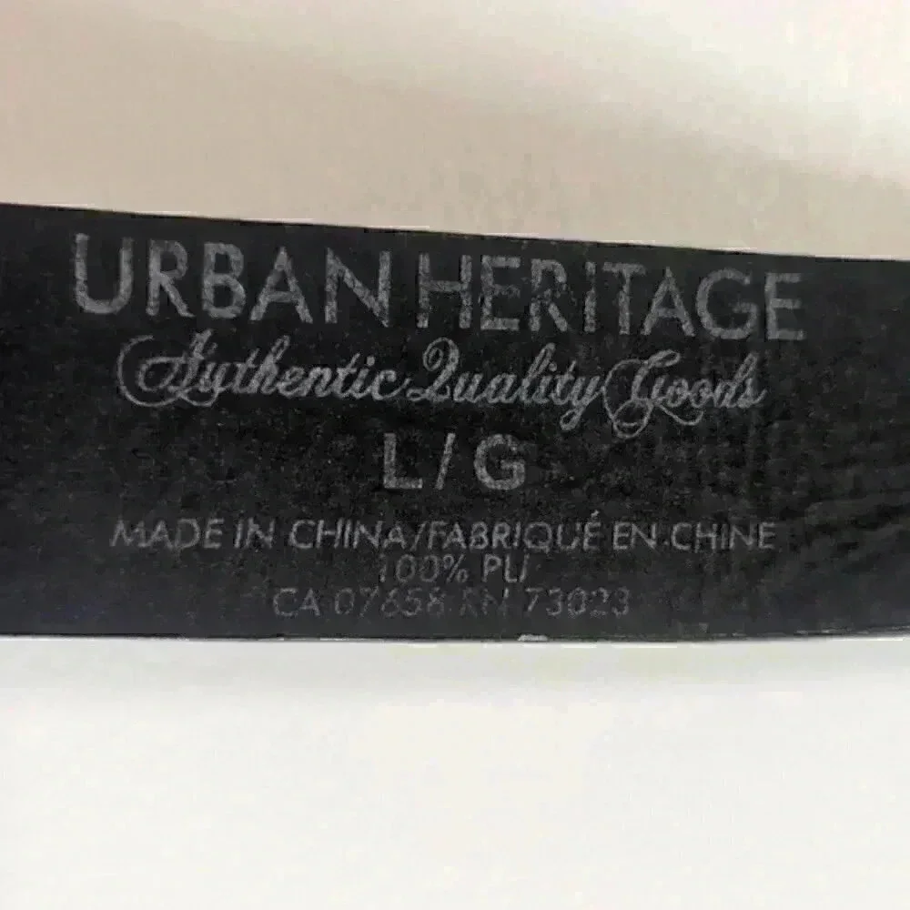 Urban Heritage Skater Graffiti Newspaper Print Faux Leather Belts - Size Large